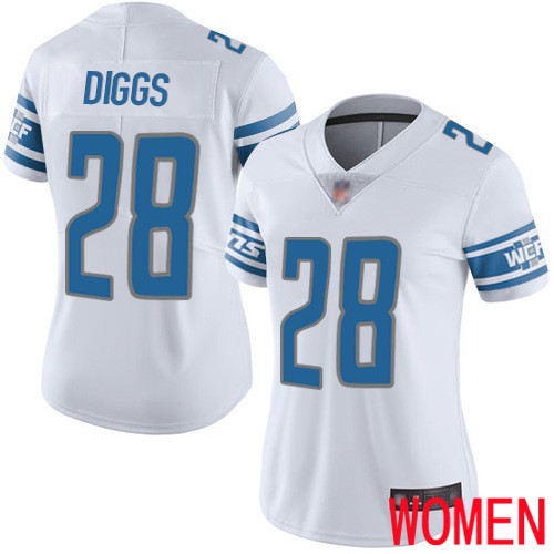 Detroit Lions Limited White Women Quandre Diggs Road Jersey NFL Football #28 Vapor Untouchable